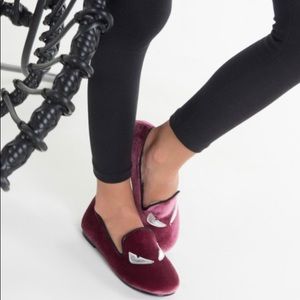 Hoo shoes monster velvet loafer flats 10